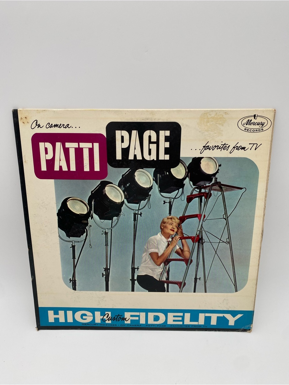 Patti Page - High Fidelity Vinyl Album (White & Blue)